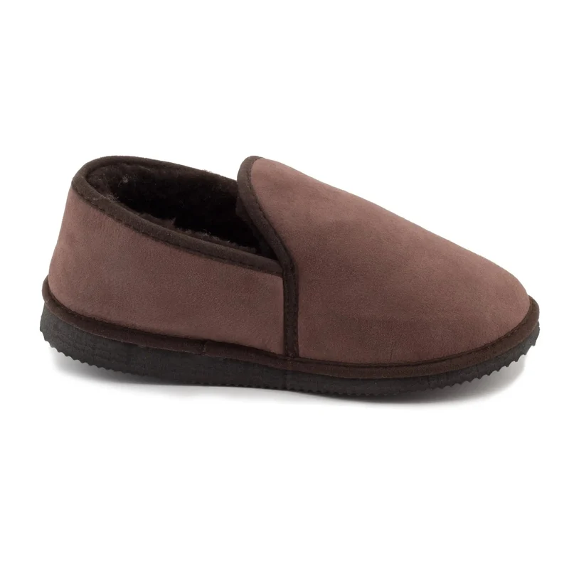 Charentaises coffee en peau de mouton