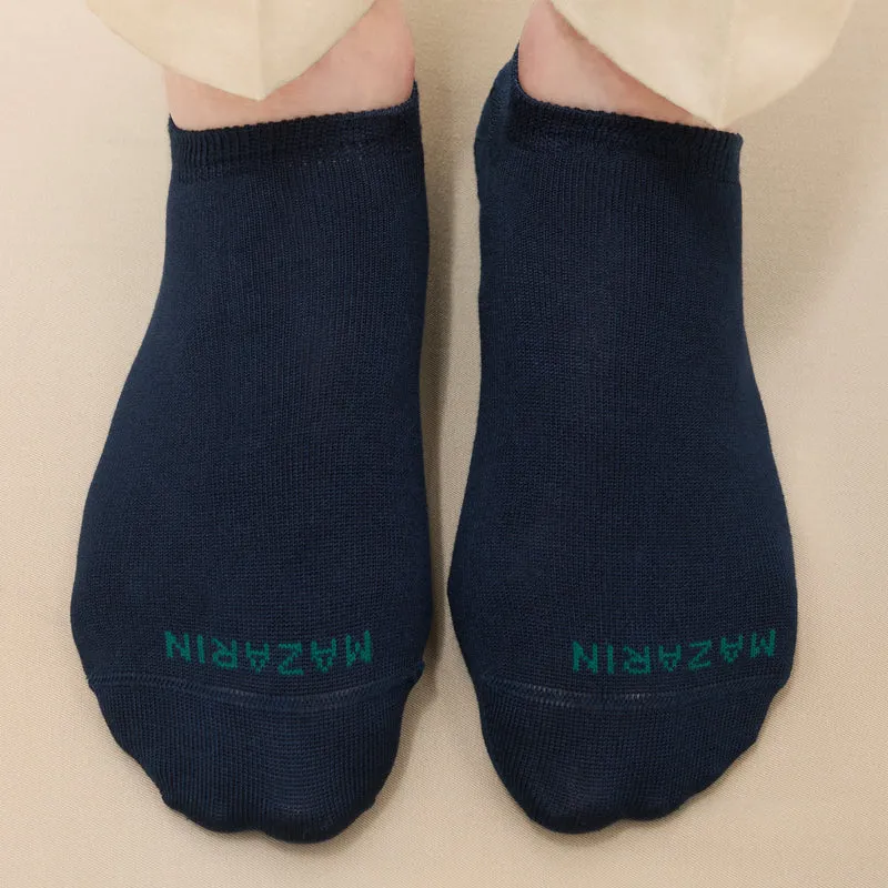 Chaussettes invisibles | Bleu marine - Basket - Super-solide fil d'Écosse