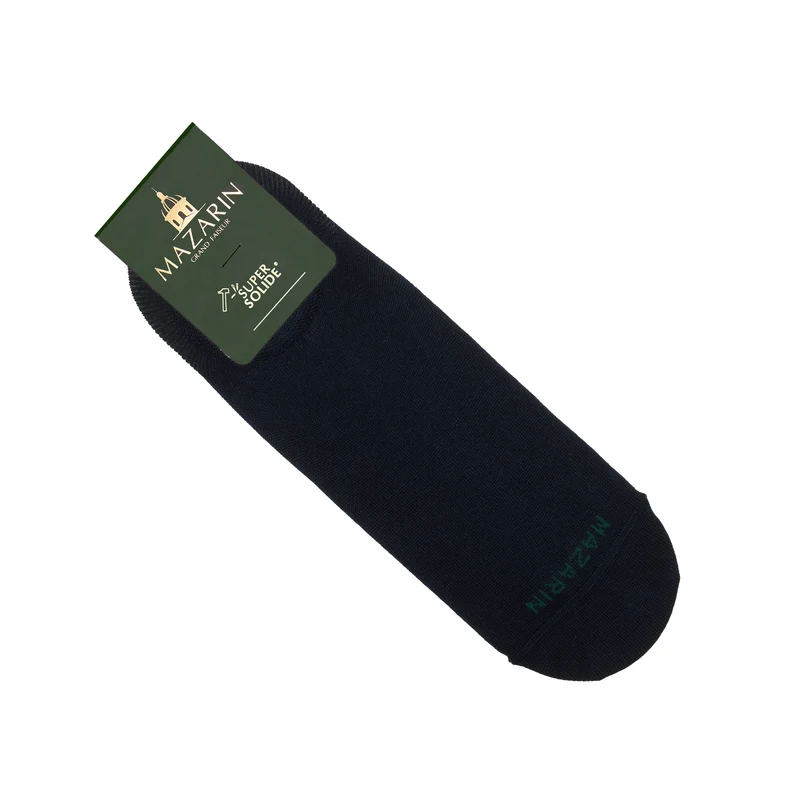 Chaussettes invisibles | Bleu marine - Basket - Super-solide fil d'Écosse