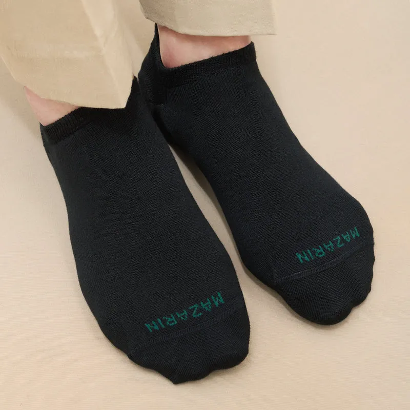 Chaussettes invisibles | Noir - Basket - Super-solide fil d'Écosse