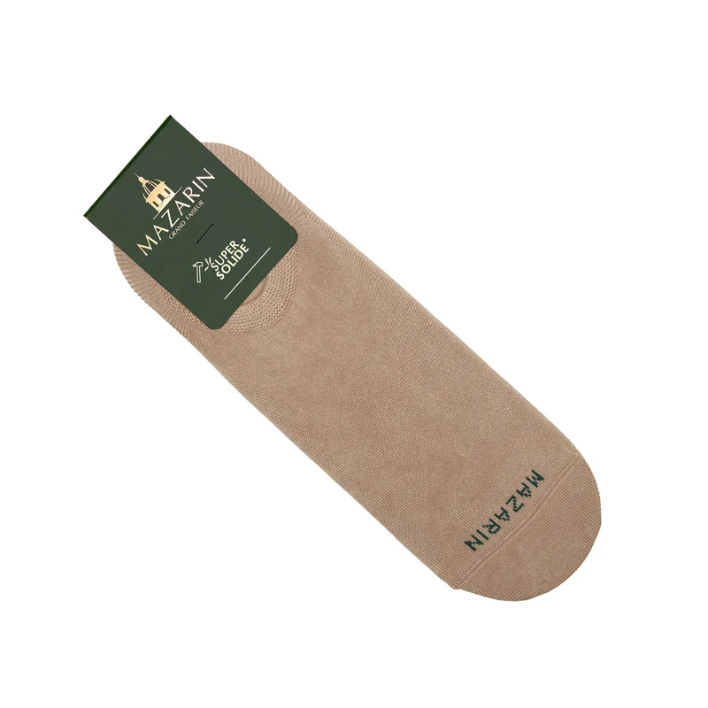 Chaussettes invisibles | Beige - Basket - Super-solide fil d'Écosse