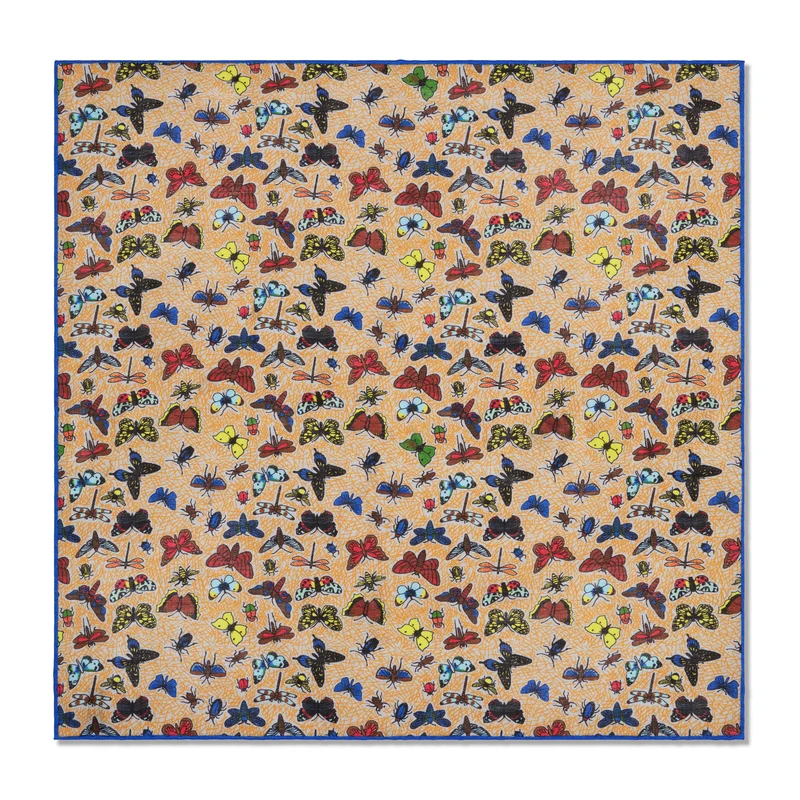Pochette multicolore - Motif papillons - Laine & Soie
