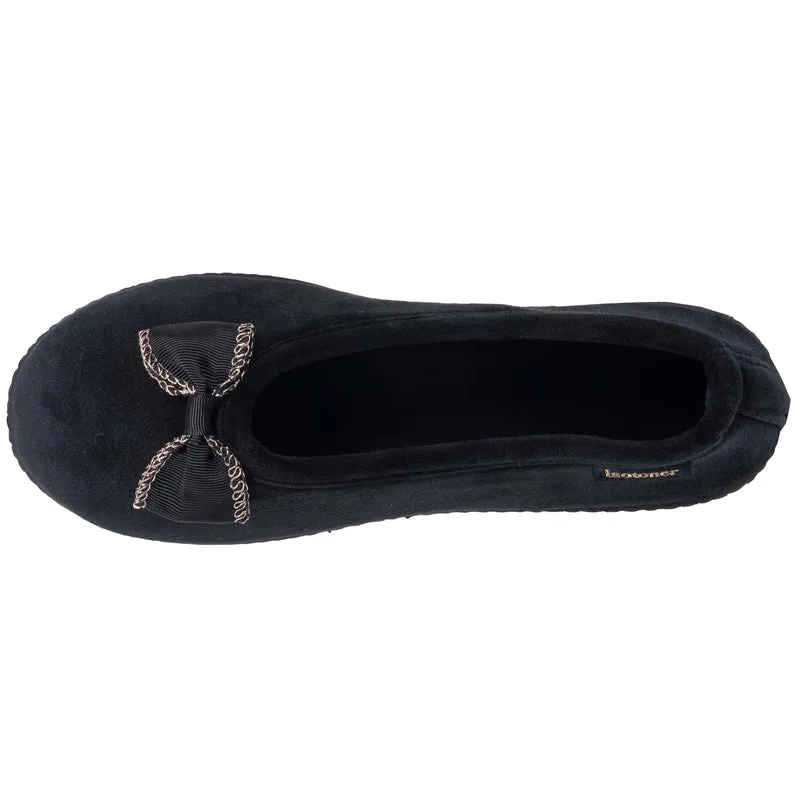 Chaussons Ballerines Femme Noir Chaîne