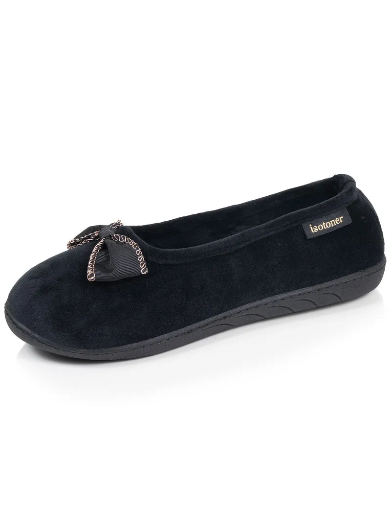 Chaussons Ballerines Femme Noir Chaîne