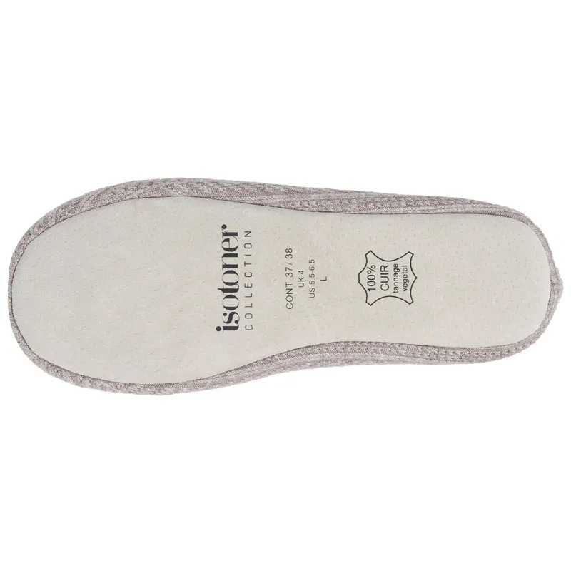 Chaussons Ballerines Femme Grand Nœud Taupe