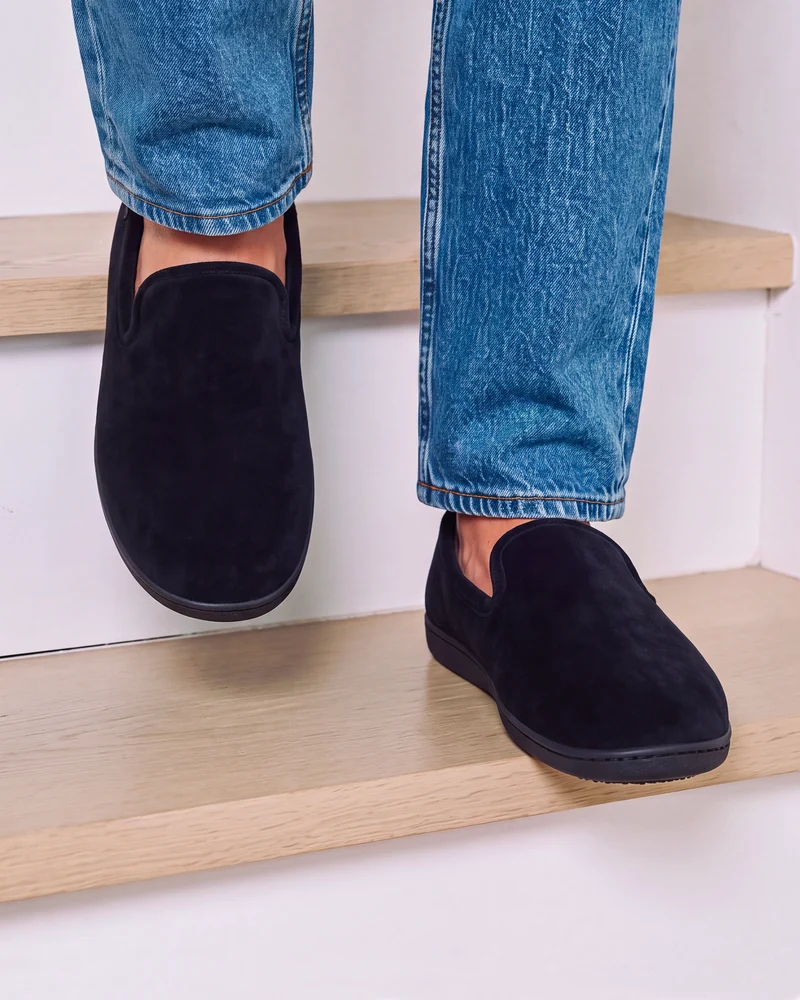 Chaussons Charentaises Homme Noir/Gris