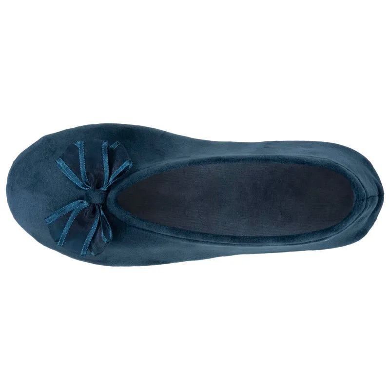 Chaussons Ballerines Femme Tulle Bleu Canard
