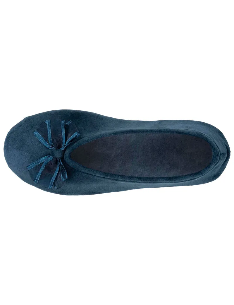 Chaussons Ballerines Femme Tulle Bleu Canard