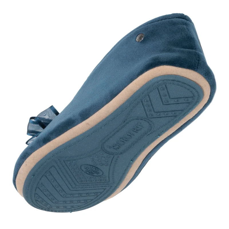 Chaussons Ballerines Femme Tulle Bleu Canard