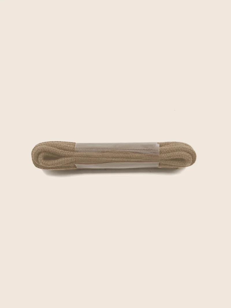 Lacets ronds épais coton beige