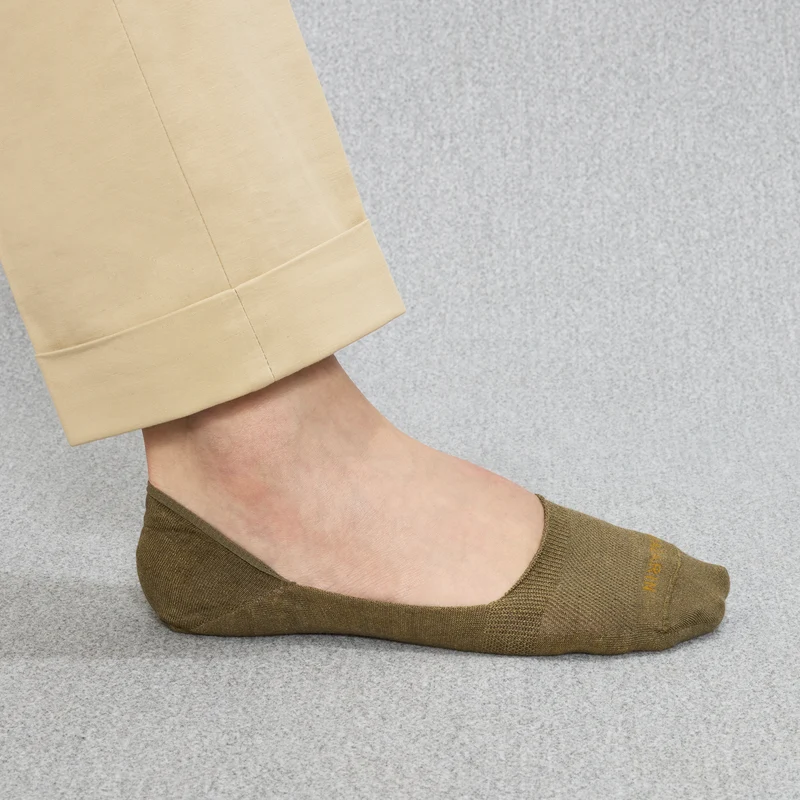 Chaussettes invisibles | Vert kaki - Mocassin