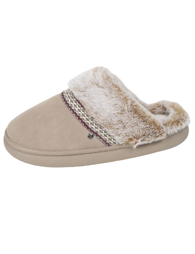 Chaussons Mules Femme BLOUP Beige liseré