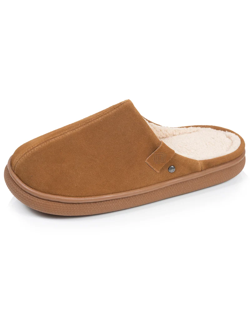 Chaussons Mules Homme BLOUP Camel sherpa