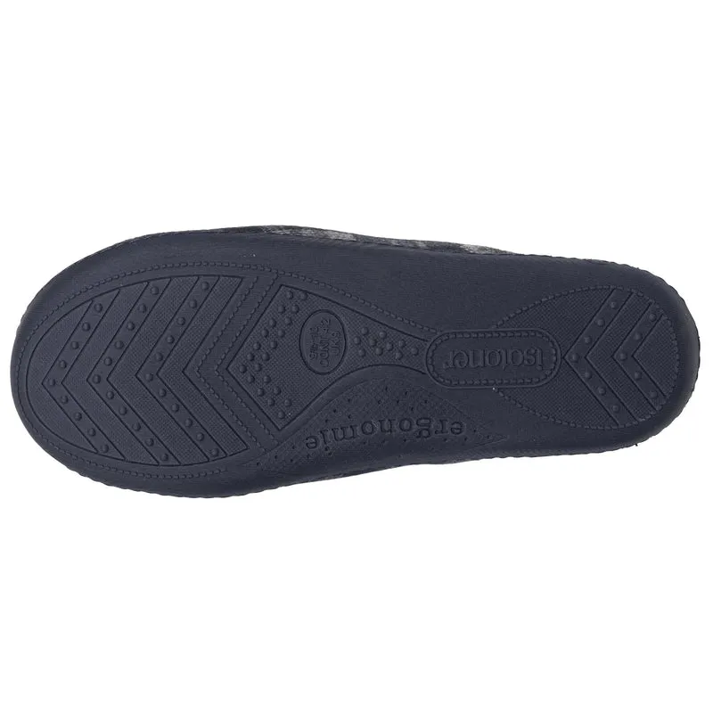Chaussons Mules Homme Tartan Marine