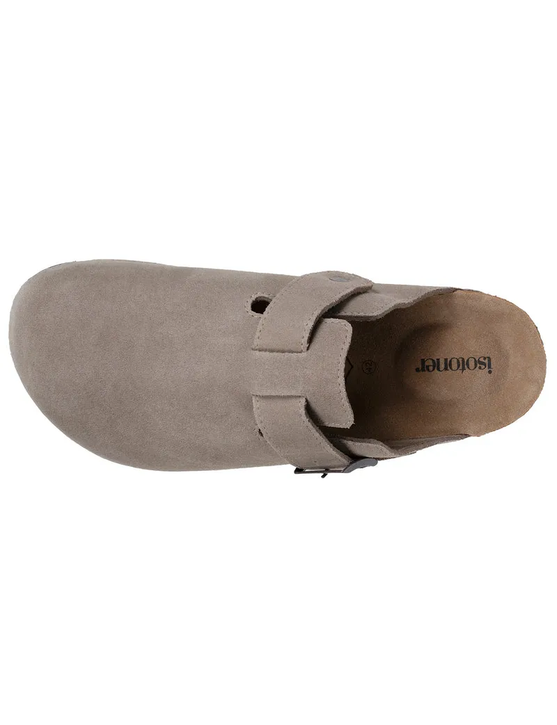Mules Sabots Homme cuir Taupe