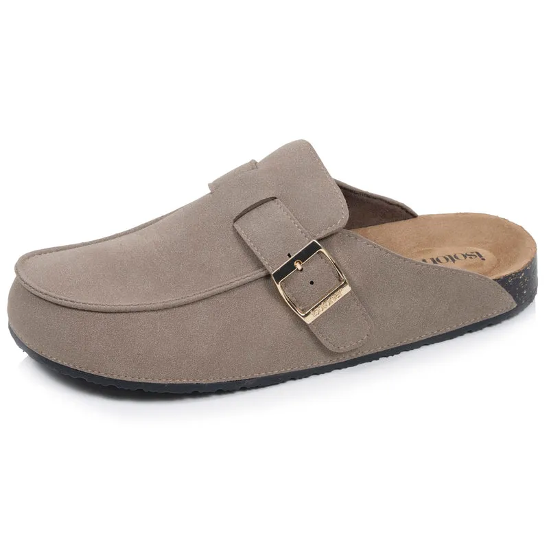 Sabots Mocassin Femme Taupe