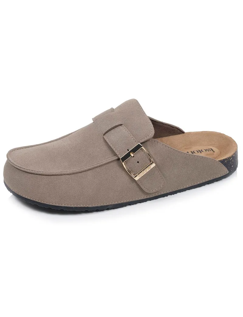 Sabots Mocassin Femme Taupe