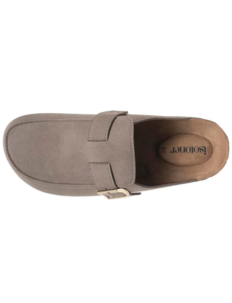 Sabots Mocassin Femme Taupe