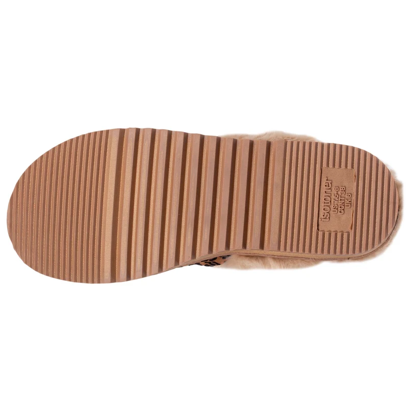 Chaussons mules cuir Femme Léopard