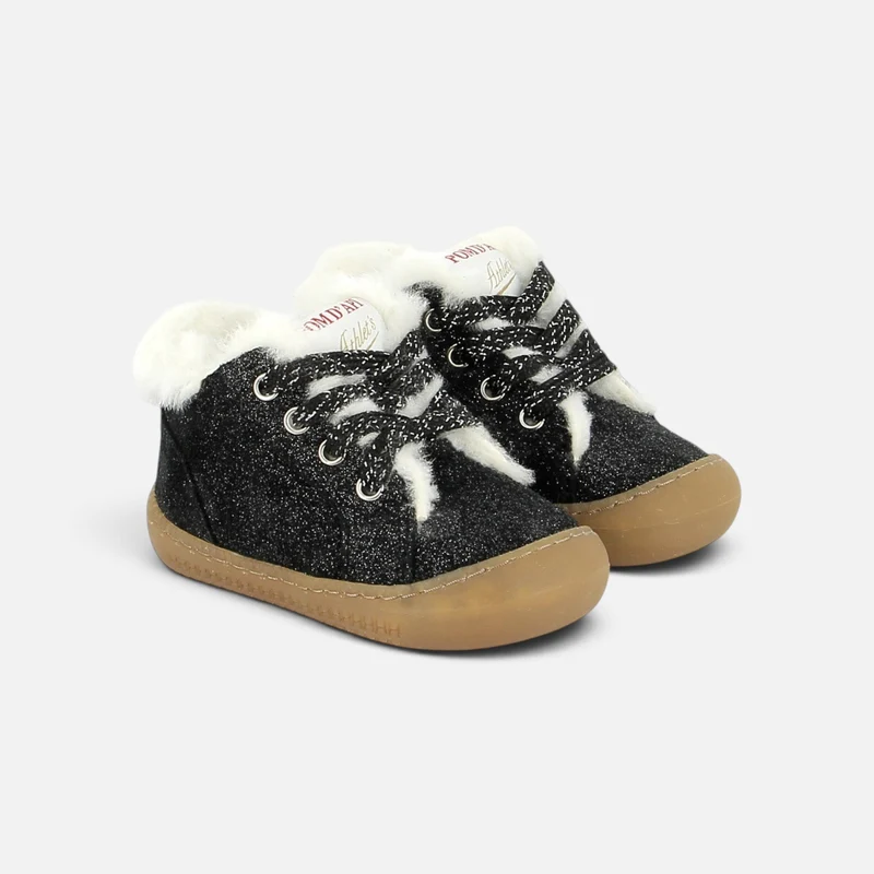 YAKA WALK FUR - VELOURS STAR - NOIR ARGENT