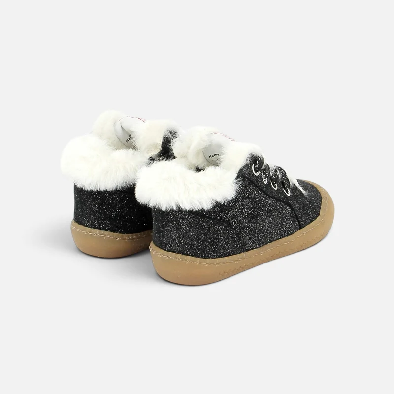 YAKA WALK FUR - VELOURS STAR - NOIR ARGENT