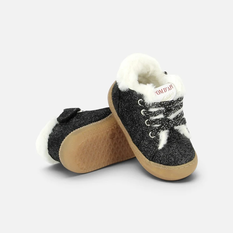YAKA WALK FUR - VELOURS STAR - NOIR ARGENT