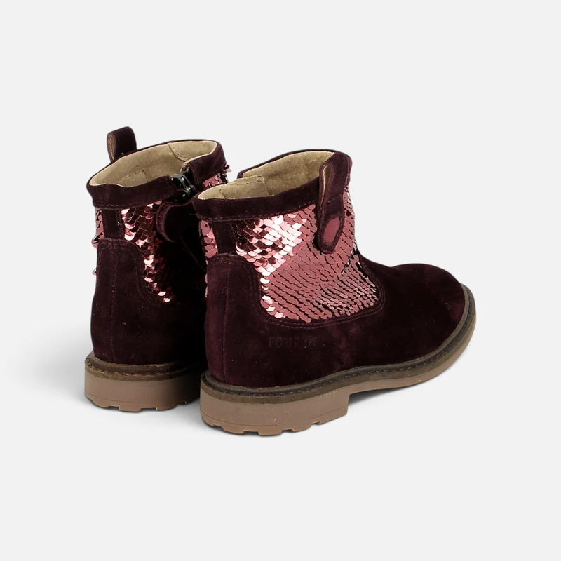 SISTER SEQUIN - VELOURS-SEQUIN - GRENAT-ROUILLE