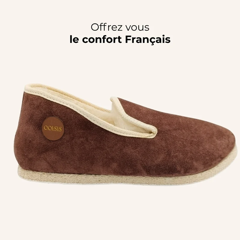 Charentaises Cuir Marron Glacé 🇫🇷