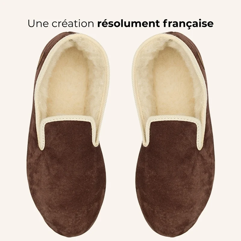 Charentaises Cuir Marron Glacé 🇫🇷
