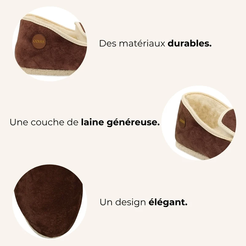 Charentaises Cuir Marron Glacé 🇫🇷