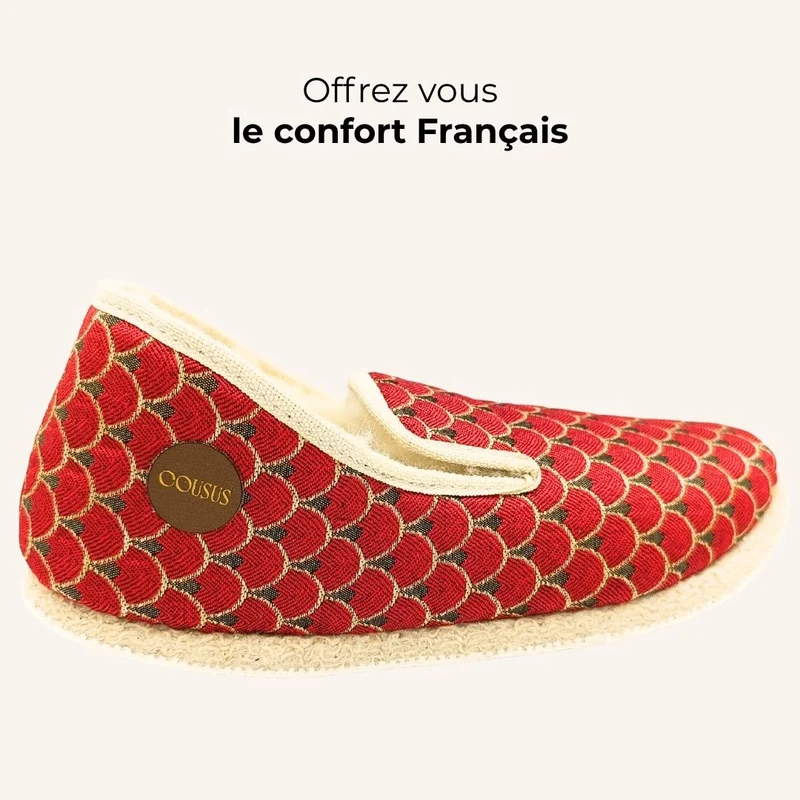Charentaises Écailles Impériales Rouge 🇫🇷