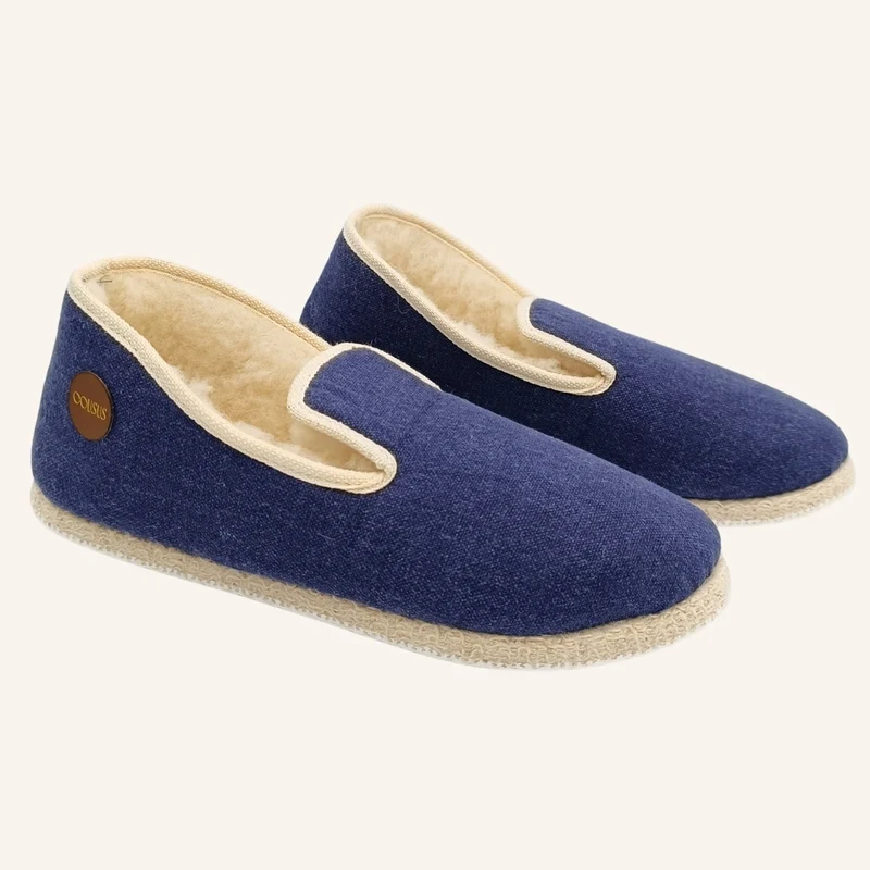Charentaises Lin Bleu Abysses 🇫🇷