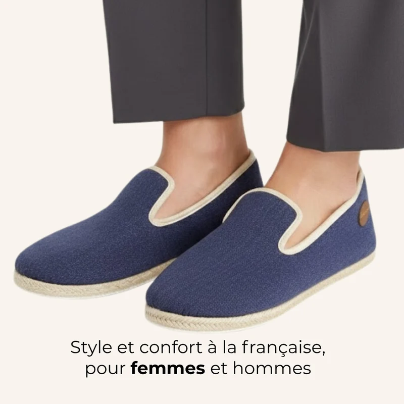 Charentaises Lin Bleu Abysses 🇫🇷