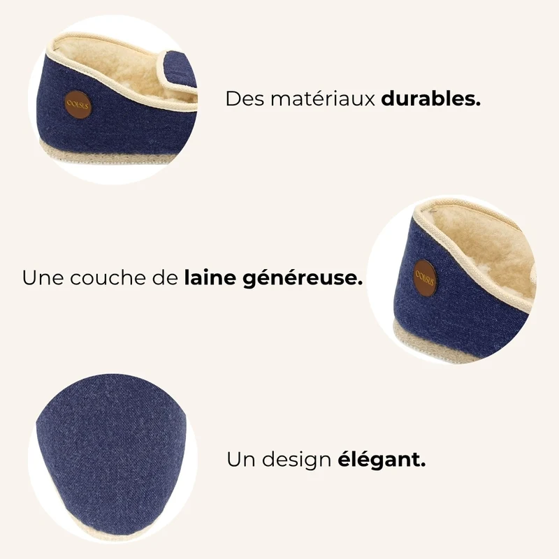 Charentaises Lin Bleu Abysses 🇫🇷