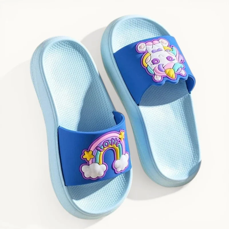 Chaussons licorne enfant été | Arc-en-ciel