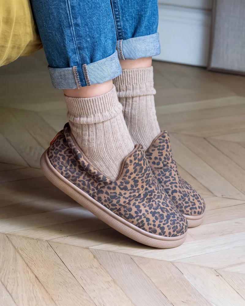 Chaussons Slippers Femme BLOUP Léopard