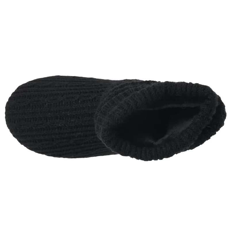 Chaussons Bottillons Tricot Femme Noir