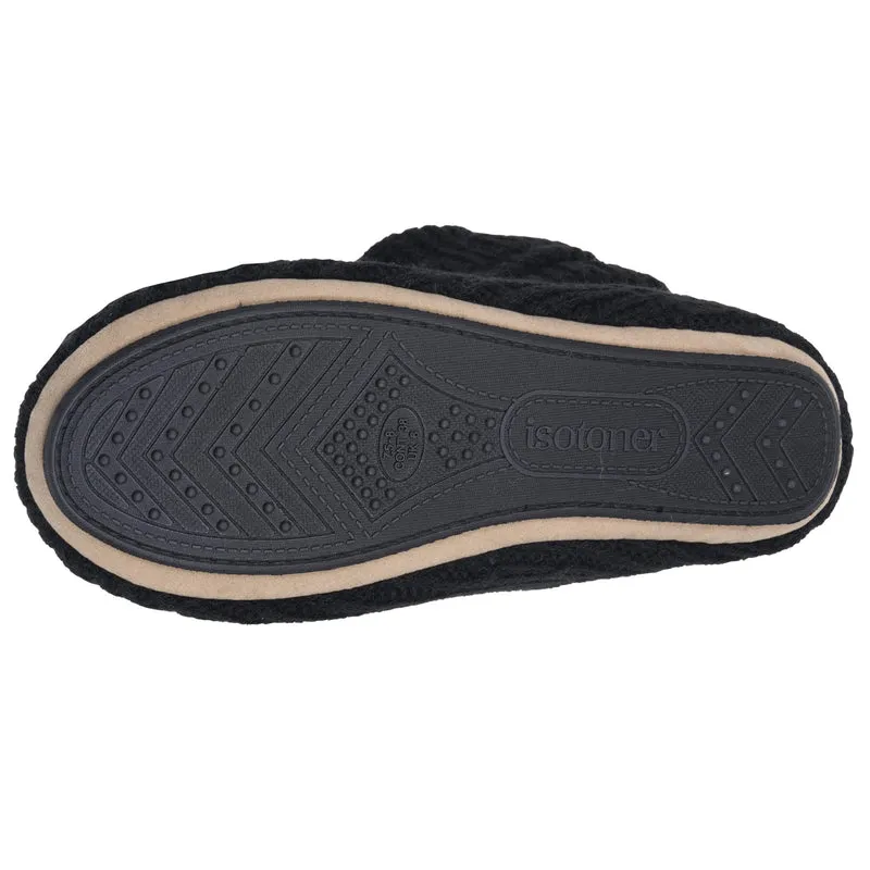 Chaussons Bottillons Tricot Femme Noir