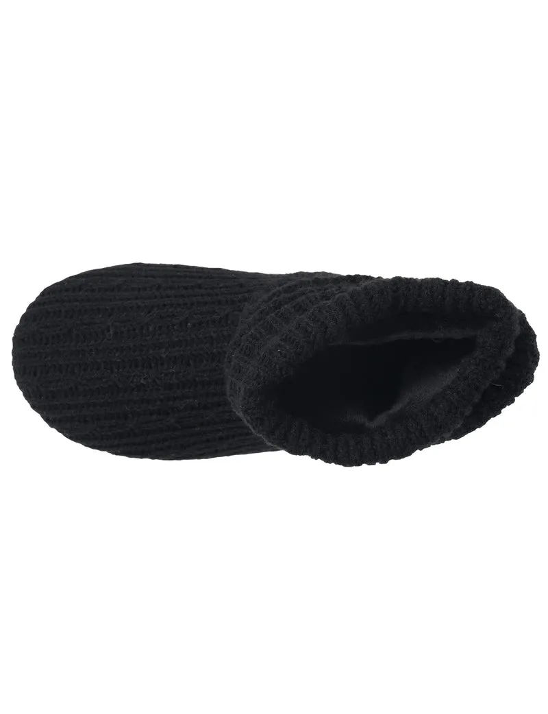 Chaussons Bottillons Tricot Femme Noir