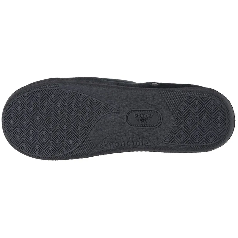Chaussons Mules Femme Noir Rayures roses