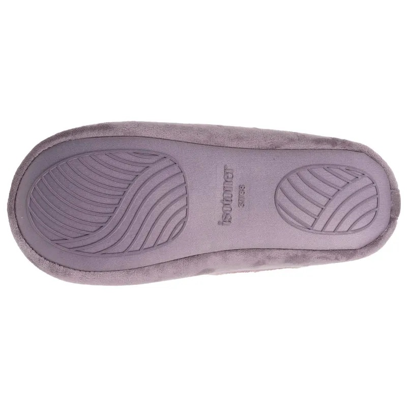 Chaussons Ballerines Femme microvelours Taupe