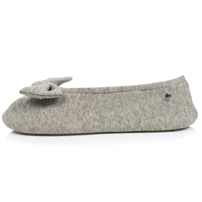 Chaussons Ballerines Femme Grand Nœud Kaki
