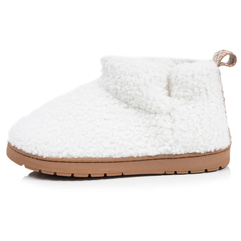Chaussons Bottillons Enfant Ivoire sherpa