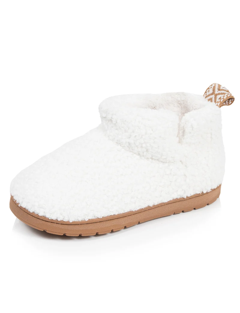 Chaussons Bottillons Enfant Ivoire sherpa