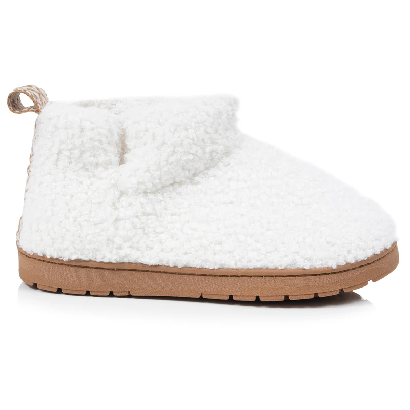 Chaussons Bottillons Enfant Ivoire sherpa