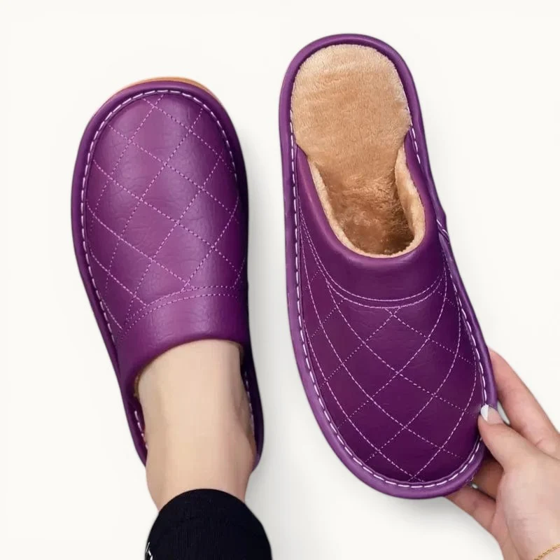 Chausson en Cuir Polaire