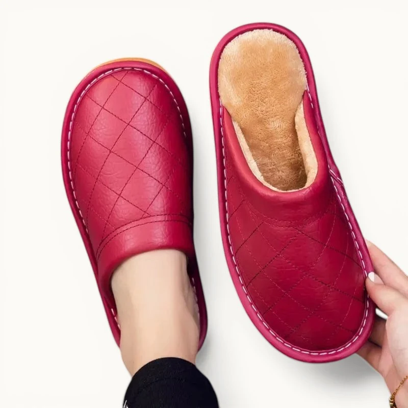 Chausson en Cuir Polaire