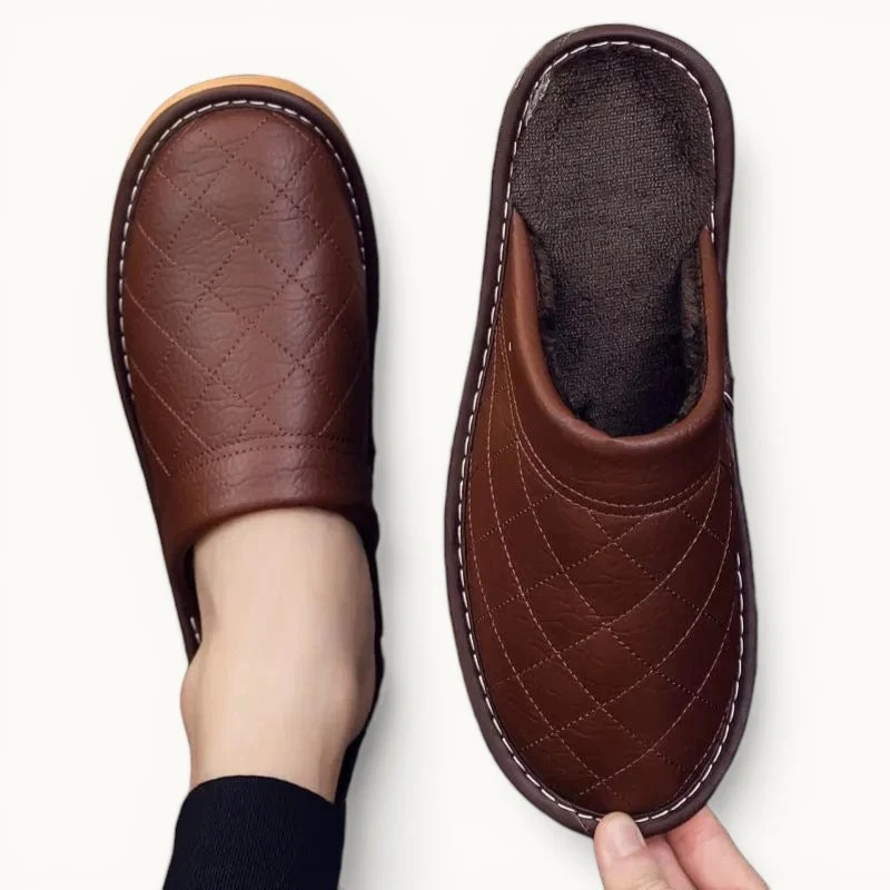 Chausson en Cuir Polaire