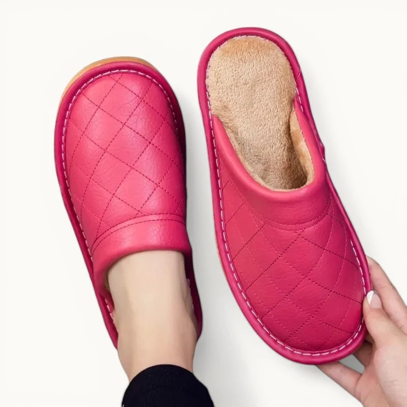 Chausson en Cuir Polaire