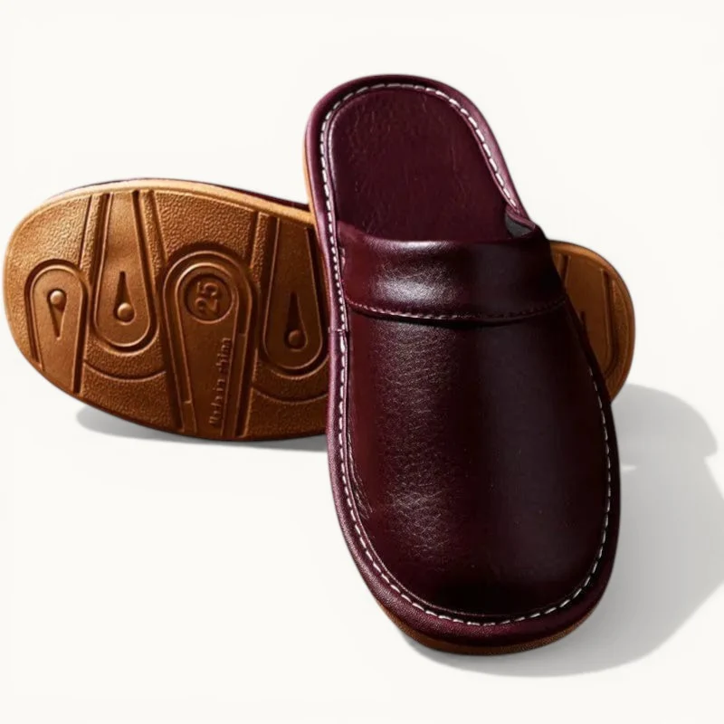 Chausson en cuir